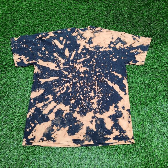 Distressed Skull Shirt Medium 20x24 Bleached Edgy Grunge - Picture 2 of 15